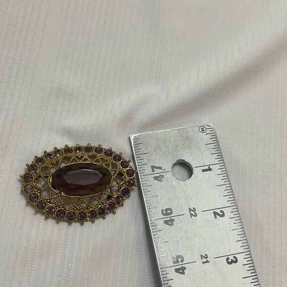 Vintage Brooch Signed Czechoslovakia Bohemian Pin Rare - Picture 2 of 6